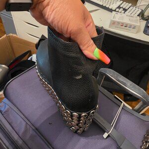 Ricky Sarkany Black Platform Studded Boot